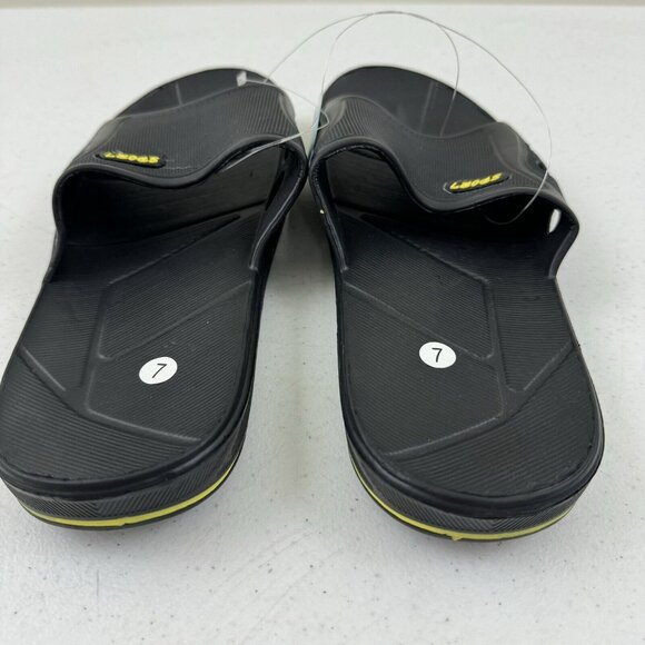 New Men's Sole Selection Black Slides Rubber Sandals Flip Flops Slip Ons 7(40) - Picture 3 of 4